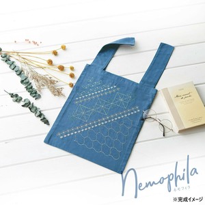 刺し子のエコバッグ 「La bouquetire」 Nemophila(ネモフィラ) SK-444