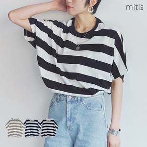 T-shirt Dolman Sleeve Pullover Wide Cotton Border 【2024NEW】