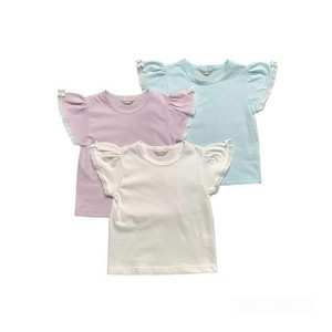 Kids' Short Sleeve T-shirt Lace Sleeve T-Shirt 100 ~ 140cm Made in Japan