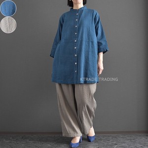 Tunic Pintucked Tunic Spring/Summer Setup Front Opening NEW