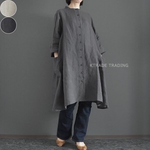 Casual Dress Spring/Summer Linen Front Opening One-piece Dress NEW