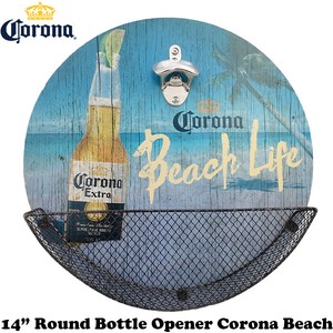 CORONA BEACH コロナ ビーチ 14”ラウンド ボトルキャップ オープナー キャップキャッチャー