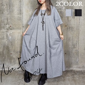 Casual Dress Pintucked Oversized Cotton One-piece Dress M
