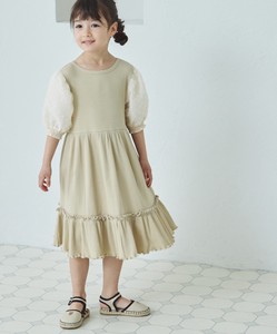 Kids' Casual Dress Dot Tulle One-piece Dress Switching