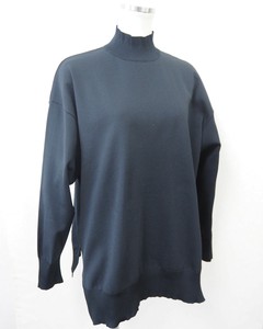 Sweater/Knitwear Slit Knitted High-Neck Made in Japan