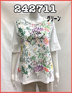 T-shirt Flower Print T-Shirt Tops Ladies' Cut-and-sew 2024 NEW