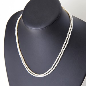 Pearls/Moon Stone Silver Chain Necklace 3-way Made in Japan