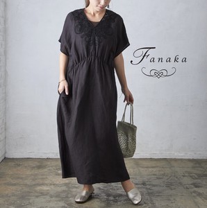 Casual Dress Cotton Linen Fanaka French Sleeve