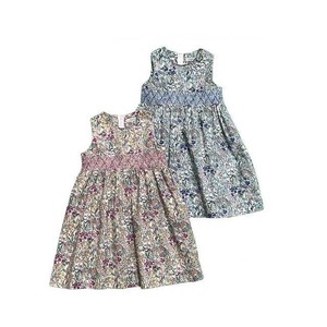儿童洋装/连衣裙 刺绣 洋装/连衣裙 花卉图案 100 ~ 140cm 日本制造