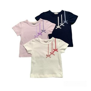 Kids' Short Sleeve T-shirt Ribbon T-Shirt 80 ~ 140cm Made in Japan