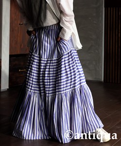 裙子 新款 女士 印度棉 裙子 直条纹 antiqua