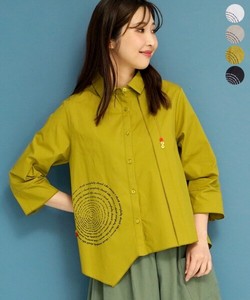 Button Shirt/Blouse A-Line Cotton 7/10 length 【2024NEW】