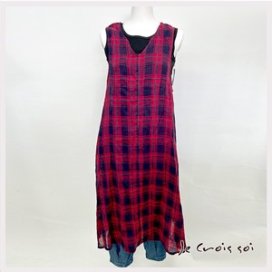 Casual Dress Double Gauze Check Jumperskirt
