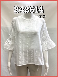 Button Shirt/Blouse Tops Embroidered Ladies' 2024 NEW