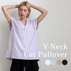 Button Shirt/Blouse Pullover Spring/Summer Vest V-Neck Sleeveless Tops 2024 Spring/Summer