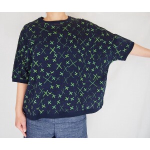 T-shirt Pullover Ripple Printed 2024 Spring/Summer Made in Japan