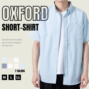 シャツ 半袖 ボタンダウン BD バンドカラー スタンドカラー オックスフォード 半袖シャツ カジュアルシャツ