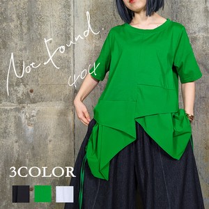 NEW【RooM404】モード　裾変形デザインカットワーク　プルオーバー　カットソー　Tシャツ