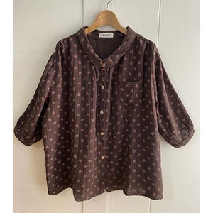 Button Shirt/Blouse Pullover Double Gauze Floral Pattern NEW
