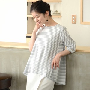 T-shirt Border Cut-and-sew 5/10 length Made in Japan