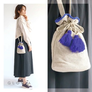 【春夏即納】【即納】コットンシャンブレー巾着ショルダー バッグ ショルダーバッグ レディース 巾着バッグ