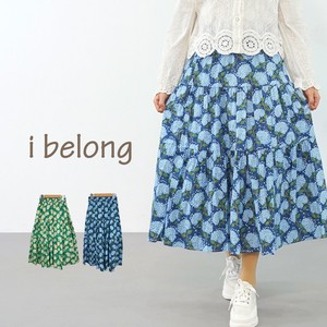 Skirt Long Skirt Cotton Tiered 2-colors 【2024NEW】