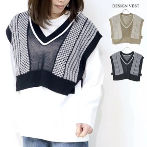 Vest/Gilet Jacquard Mesh Spring Sweater Vest