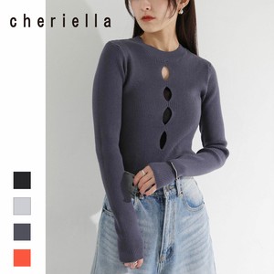 cheriella Sweater/Knitwear Slit Front/Rear 2-way Back Ribbed Knit