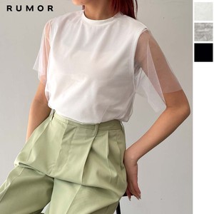 T-shirt Tulle T-Shirt Docking Tops Ladies' Cut-and-sew 【2024NEW】