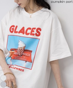 【2023年新作】アイスクリーム プリント BIGサイズ Tシャツ