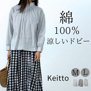 Button Shirt/Blouse Plain Color Long Sleeves Tops Ladies' Polka Dot