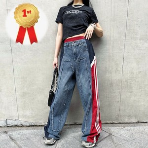 当店の人気 No.1 レディース ジーンズ ワイドパンツ デニムパンツ ボトムス  春夏新作
