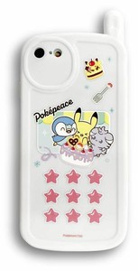 ポケットモンスター iPhone15/14 対応レトロガラケー風ケース ホワイト POKE-900A