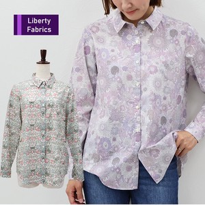 Button Shirt/Blouse Pink Pudding Ladies' Made in Japan