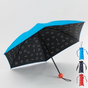 【SDギャザリング】【遮光＆遮熱】黒コーティング晴雨兼用傘　50cm e-ミニ『○△□(ﾏﾙｻﾝｶｸｼｶｸ）』