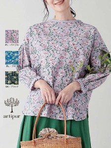 [SD Gathering] Button Shirt/Blouse Spring/Summer Floral Block Print 2-way 3 Colors