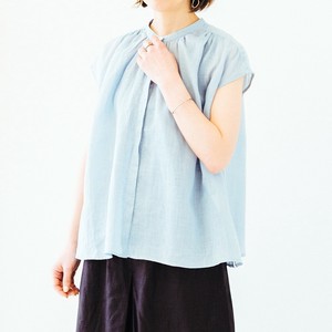 Button Shirt/Blouse French Sleeve Ladies'