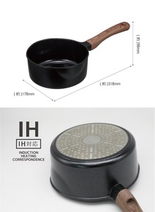 【CB JAPAN】IH対応・セラミック加工・木彫ハンドル　ミニミルクパン 16CM
