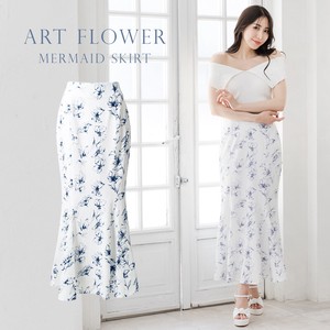 Skirt Floral Pattern Mermaid Skirt 2024 Spring/Summer