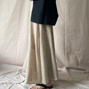 Skirt Long Skirt Printed Polka Dot