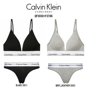 Calvin Klein(カルバンクライン)レディース ブラジャー Tバック ショーツ セット 女性用 下着 QF5650+F3786
