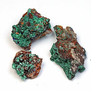 マラカイト(孔雀石) モロッコ産 Malachite 3個 鉱物原石【FOREST 天然石 パワーストーン】