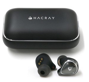 HACRAY ( ハクライ )  W1 True wireless earphones Black　完全ワイヤレスイヤホン　HR16368