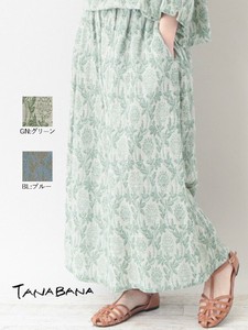 【SDギャザリング】マムフラワー・ジャガードコットン　スカート（2カラー）【24春夏新作】
