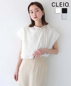 Button Shirt/Blouse CLEIO Fringe Layered Blouse Georgette