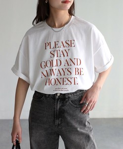 [GILDAN]  5段ロゴプリントオーバーサイズTシャツ 【easy as nap】