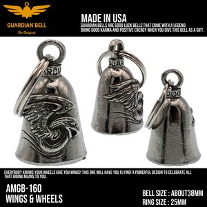 ガーディアンベル　ラッキーベル　バイカー　キーホルダー　お守り　GUADIAN BELL USA