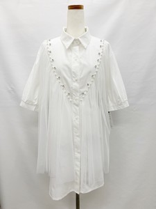 Button Shirt/Blouse Tulle Lace Front Opening 5/10 length 2024 Spring/Summer