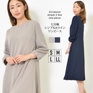 Casual Dress Plain Color A-Line L One-piece Dress M