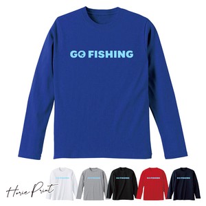 GO FISHING 長袖Tシャツ メンズ レディース ロンT カジュアル 大きいサイズ キッズサイズ 子ども服